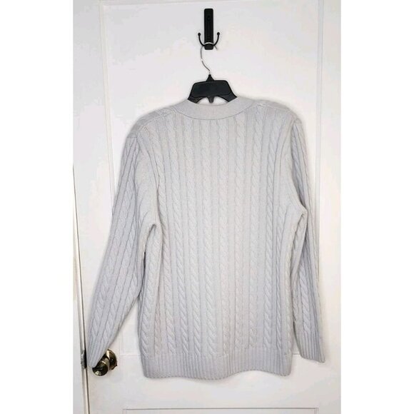 Size Medium Ronny Kobo Parmida Wool Cashmere Knit Cardigan Arctic Blue Bling - Picture 2 of 7